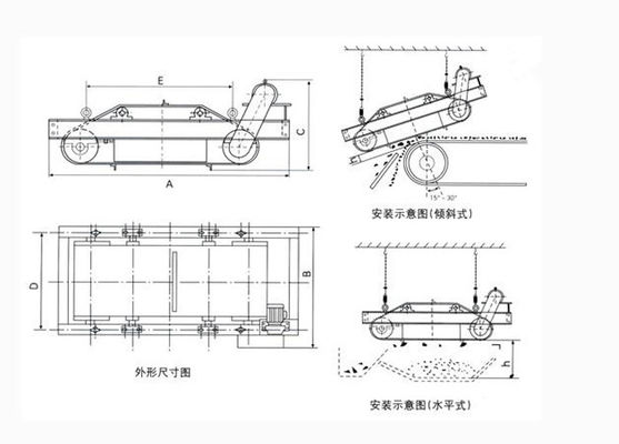 Dry Permanent Magnetic Separator for Conveyor Belt 0.1-35kg Capacity